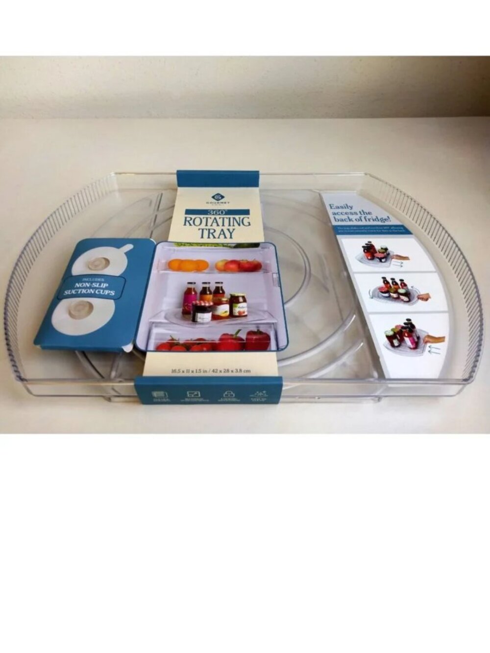 360 Rotating Fridge Tray Organizer, Refrigerator Lazy Susan